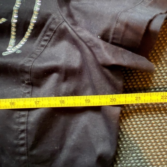 Harley Davidson zip-front bling shirt rhinestones size 1W (1X) - nice!! - Picture 6 of 8